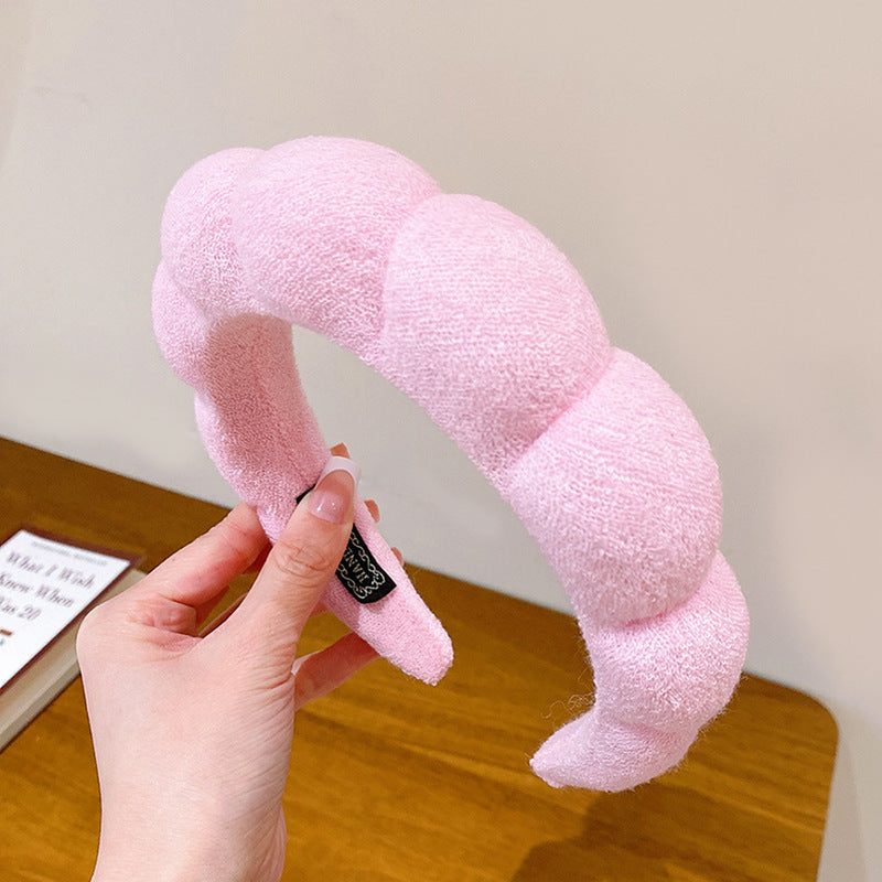 Wholesale Braided high top face wash makeup headband